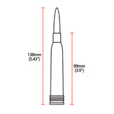 For Ford F150 Raptor 50 Cal Caliber Bullet Ammo Aluminum Short Antenna Black Kit